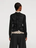 Ruched-Back Cardigan