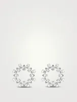 Millenia Pear Crystal Hoop Earrings