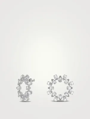 Millenia Pear Crystal Hoop Earrings