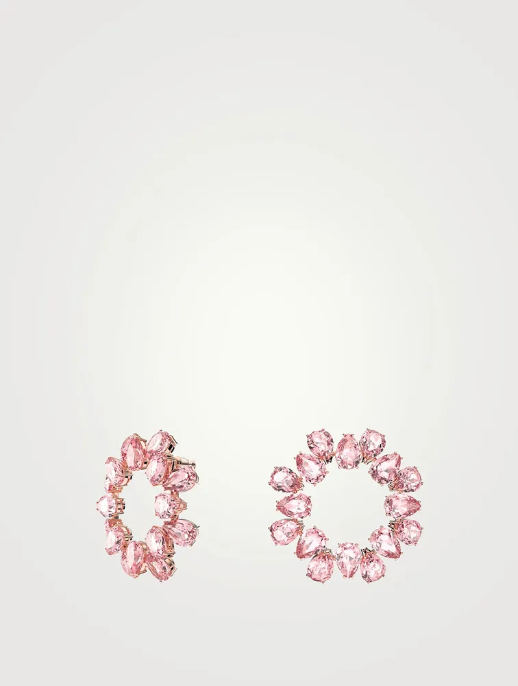 Millenia Pear Crystal Hoop Earrings