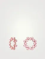 Millenia Pear Crystal Hoop Earrings