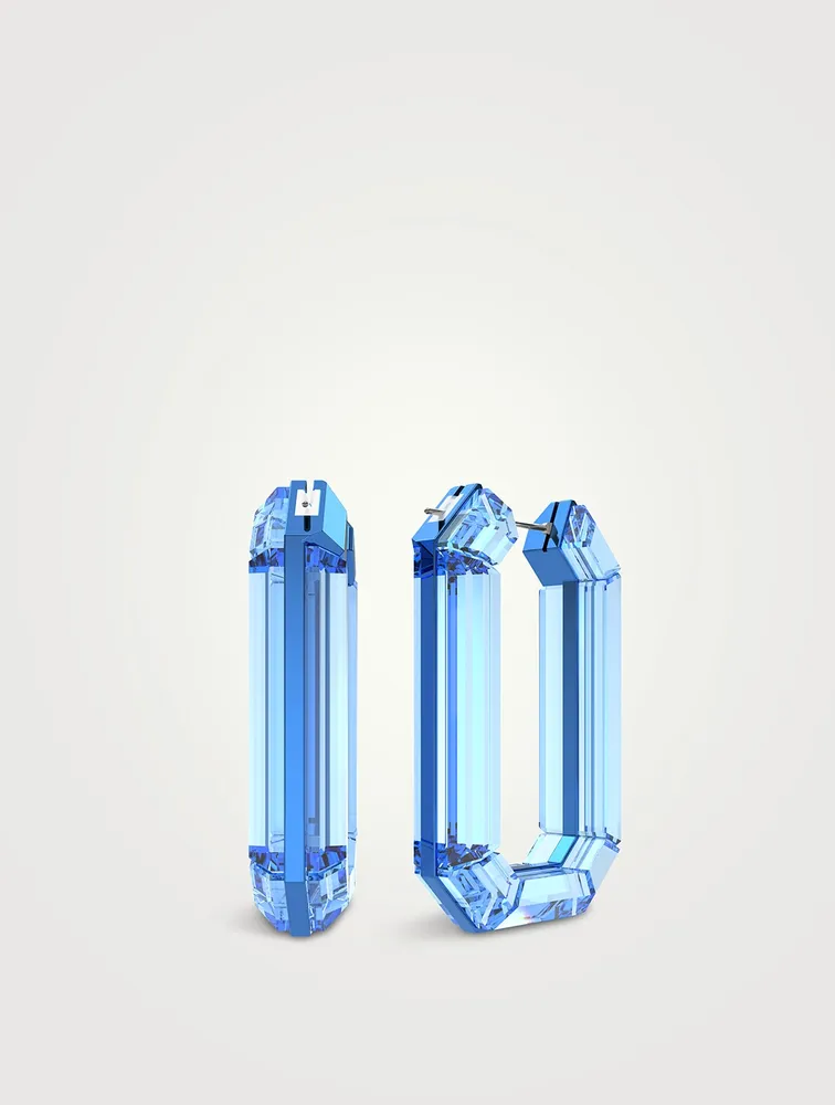 Lucent Crystal Hoop Earrings