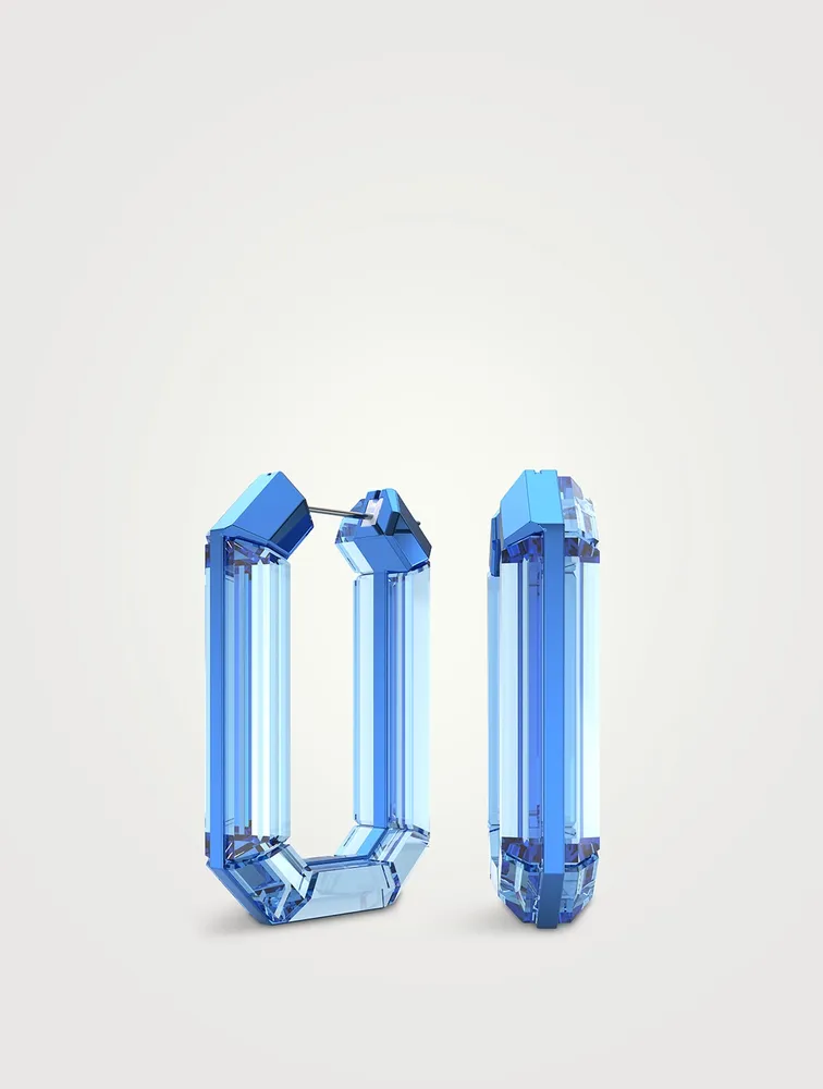 Lucent Crystal Hoop Earrings