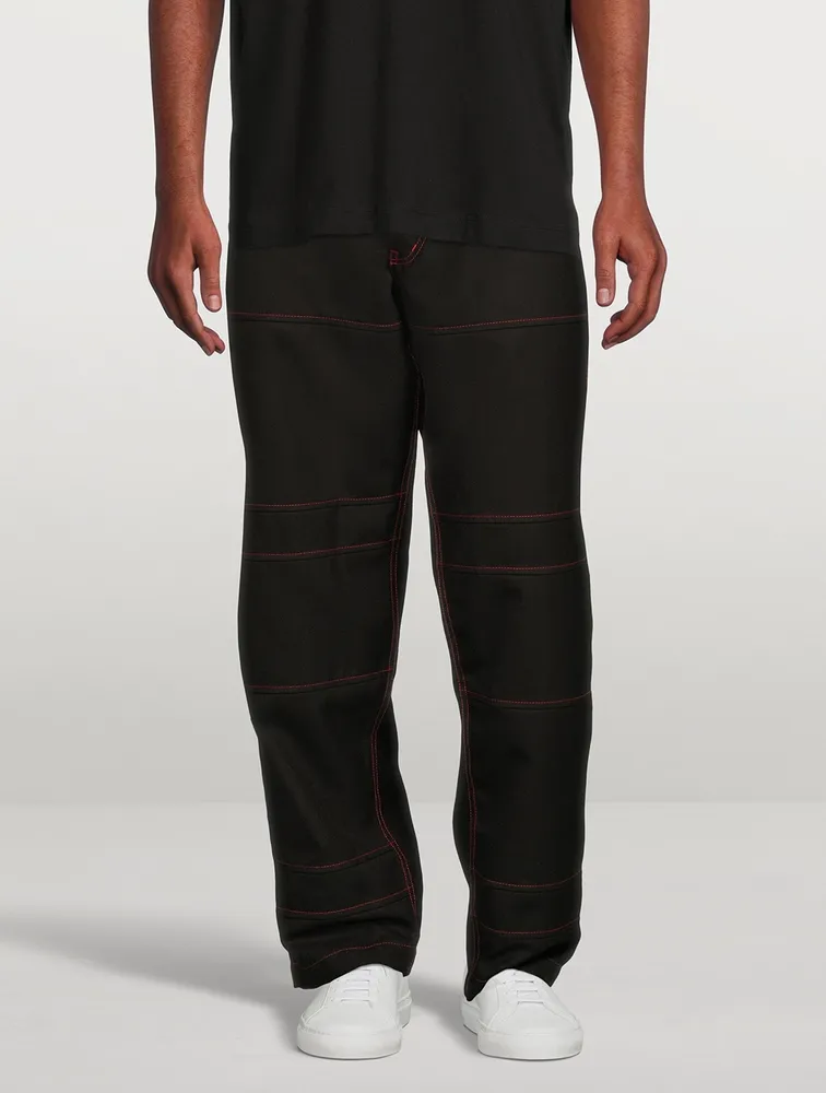 Wool-Blend Woven Pants