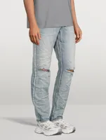 Hazlow City High Trashed Straight-Leg Jeans