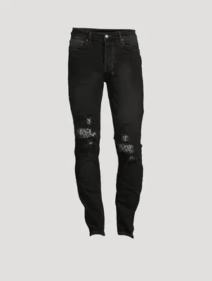 Chitch Leopard Patch Krow Slim-Fit Jeans