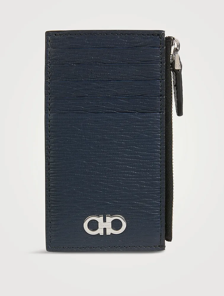 Gancini Leather Credit Card Holder