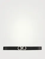 Reversible And Adjustable Gancini Leather Belt