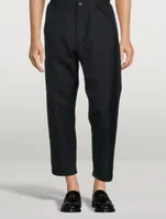 Wool-Blend Cropped Pants