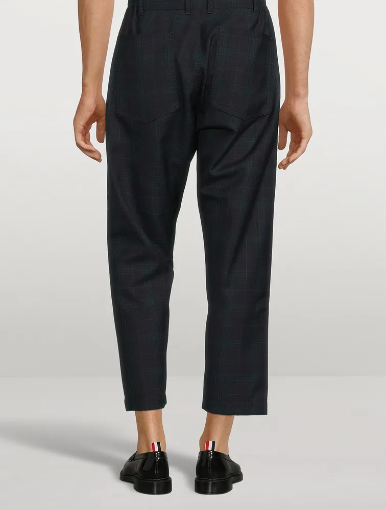 Wool-Blend Cropped Pants