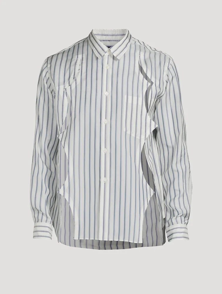 Cut-Out Striped Shirt