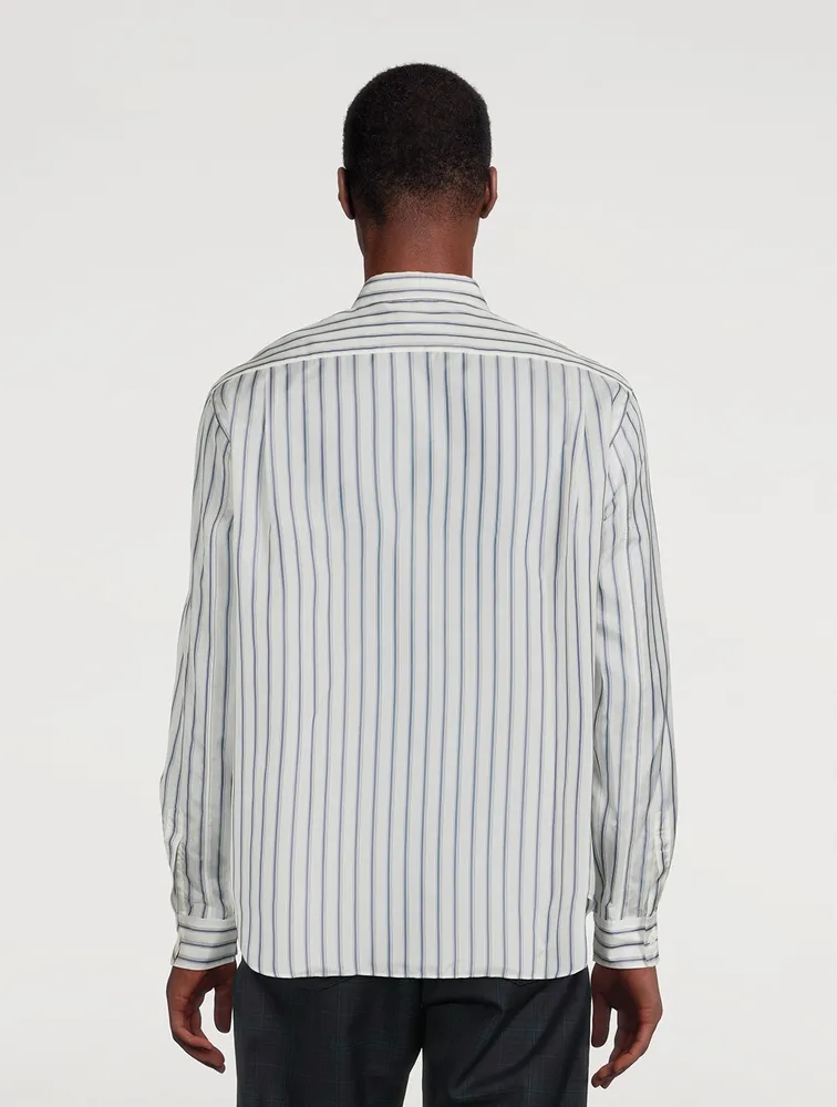 Cut-Out Striped Shirt