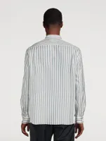 Cut-Out Striped Shirt