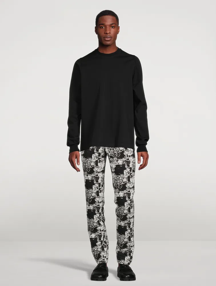 Cotton Dress Pants Floral Print