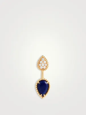 Serpent Bohème S And XS Motifs Stud Earring With Lapis And Diamonds