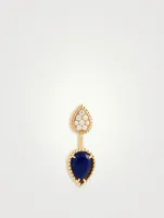 Serpent Bohème S And XS Motifs Stud Earring With Lapis And Diamonds