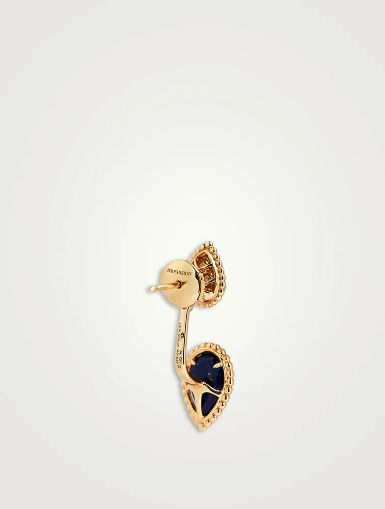 Serpent Bohème S And XS Motifs Stud Earring With Lapis And Diamonds