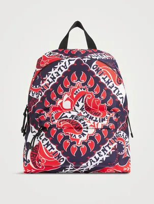 Nylon Backpack In Archive Manifesto Bandana Print