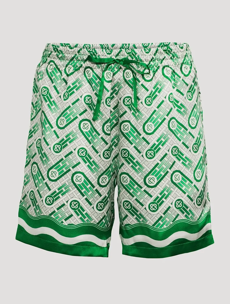 Silk Printed Shorts