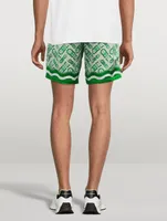 Ping Pong Monogram Silk Shorts