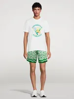 Ping Pong Monogram Silk Shorts