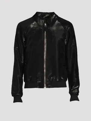 Lurex Zip Blouson Jacket