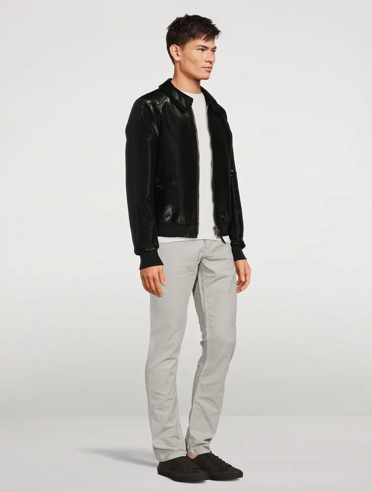 Lurex Zip Blouson Jacket