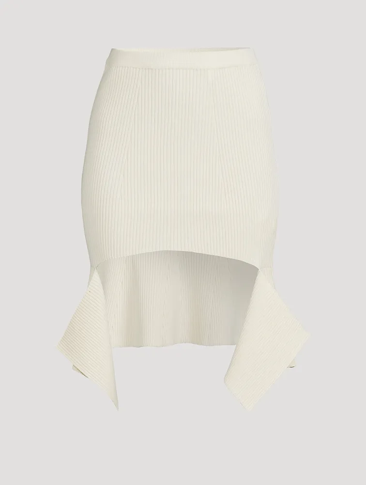 Cut-Out Ribbed Mini Skirt