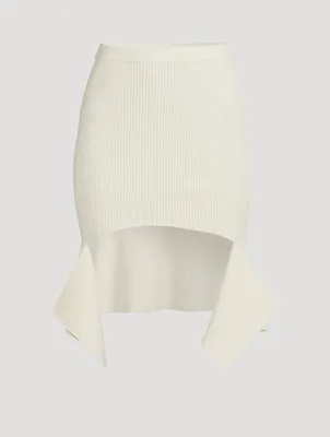 Cut-Out Ribbed Mini Skirt