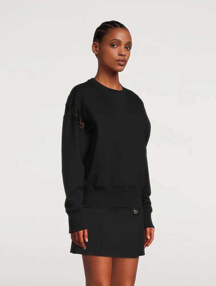 Lace Webbing Sweatshirt