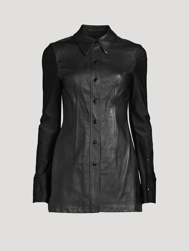 Leather Shirt With Boning