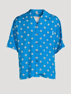 Viscose Toile Bowling Shirt Marnigram Print