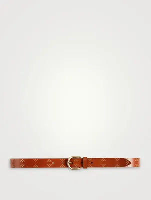 Zap Studded Leather Belt