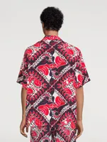 Silk Shirt In Archive Manifesto Bandana Print