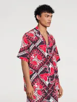 Silk Shirt In Archive Manifesto Bandana Print