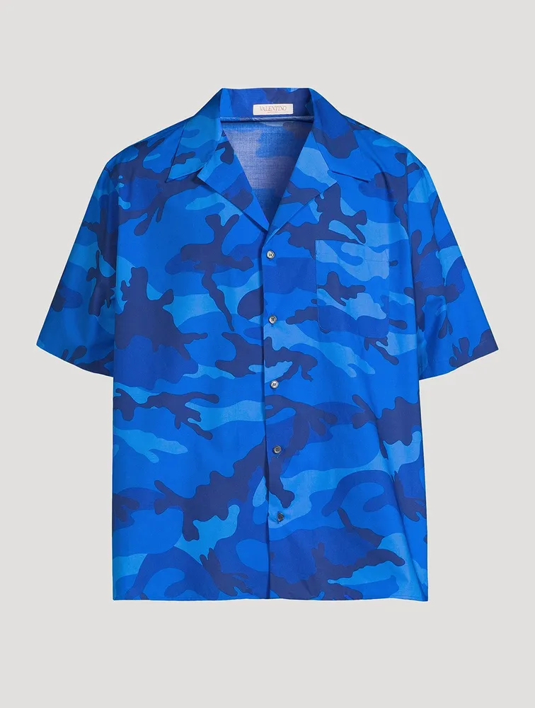 Short-Sleeve Shirt Camo Print