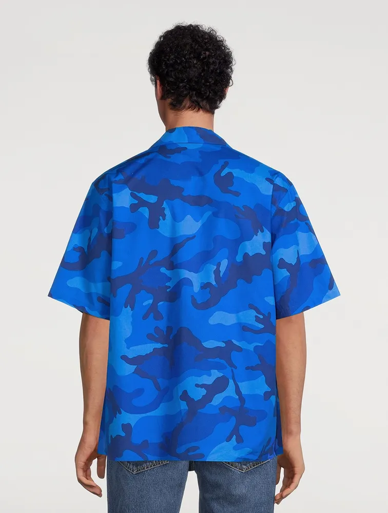 Short-Sleeve Shirt Camo Print