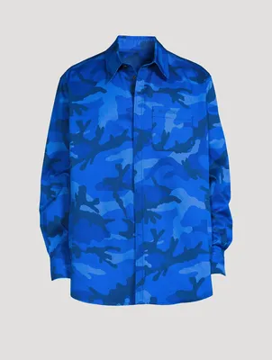 Cotton Overshirt Camo Print