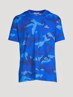 Cotton T-Shirt In Camouflage Print
