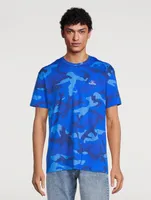 Cotton T-Shirt In Camouflage Print