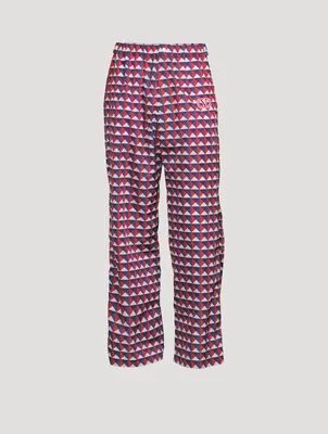 Nylon Printed Pants
