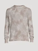 Cotton-Blend Sweater Tie-Dye Print