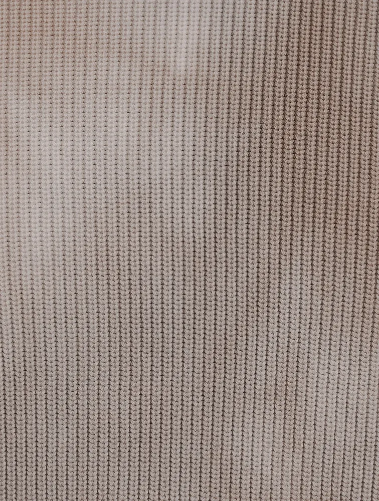 Cotton-Blend Sweater Tie-Dye Print