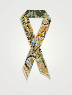 Amo Print Silk Twilly Scarf