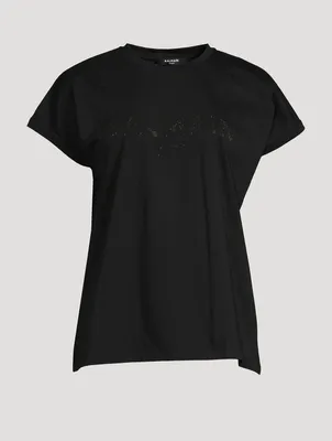 Cotton Strass Logo T-Shirt