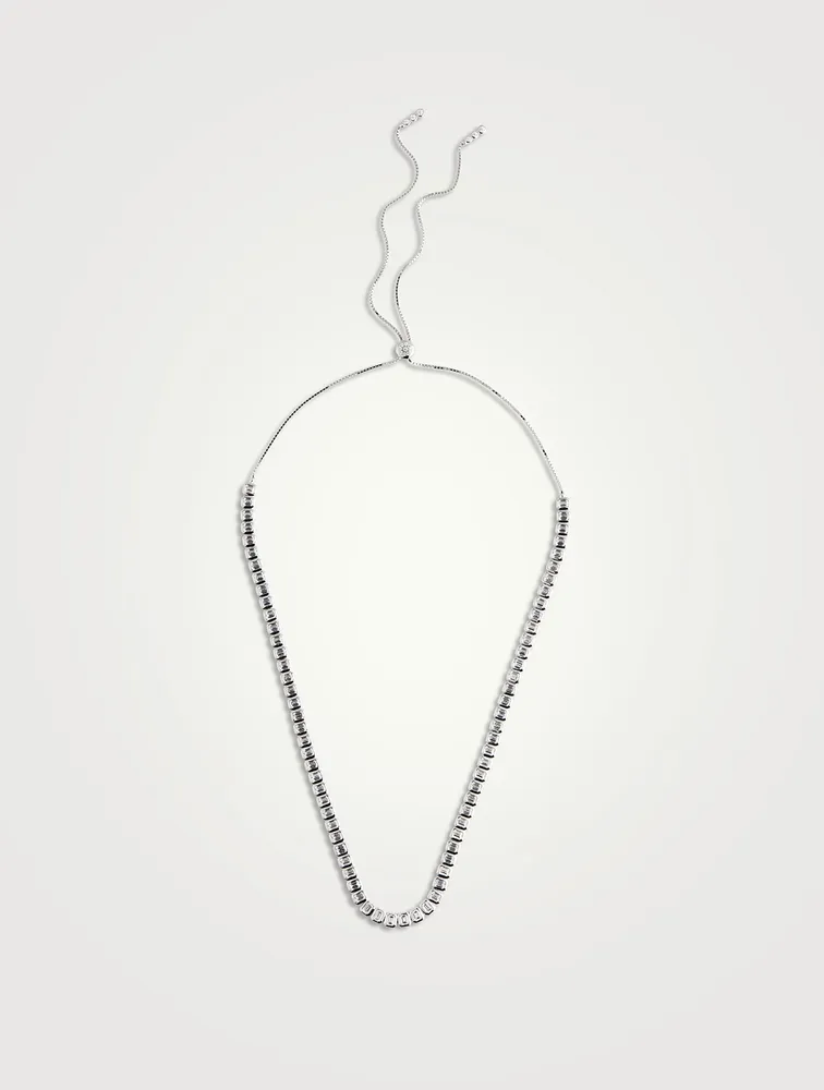 Cassidy 9K White Gold Line Necklace