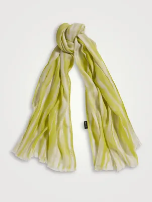 Cashmere And Silk Striped Scarf