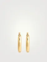 Thick Classic Gold-Plated Sterling Silver Hoop Earrings