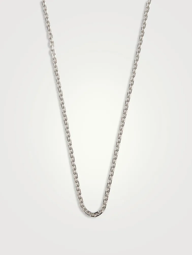 Slim Anker Rhodium-Plated Sterling Silver Chain Bracelet