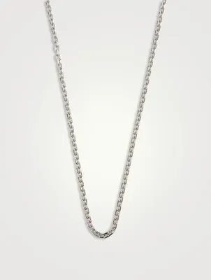 Slim Anker Rhodium-Plated Sterling Silver Chain Bracelet